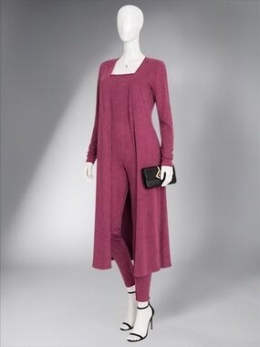 Longline Ribbed Jumpsuit Set